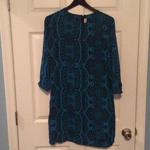Snake Print Shift Dress